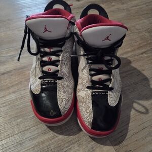 Jordan Red and Black Sneakers